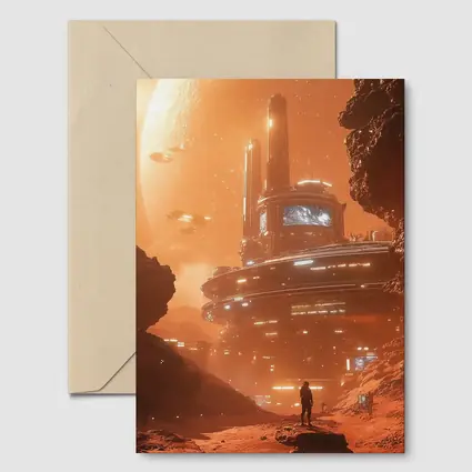 Sci-Fi Mars Colony Base Space Explorer