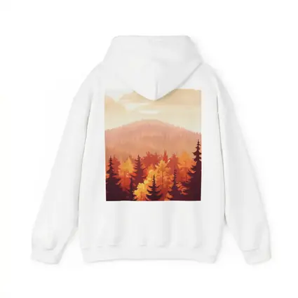 Autumn Forest Hills Flat Illustration Art