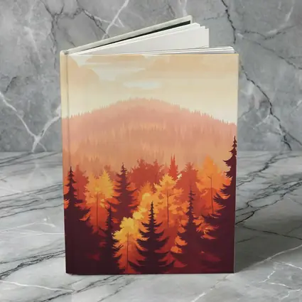 Autumn Forest Hills Flat Illustration Art