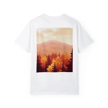 Autumn Forest Hills Flat Illustration Art