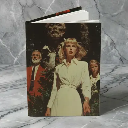Retro Horror Scene Red Moon Night