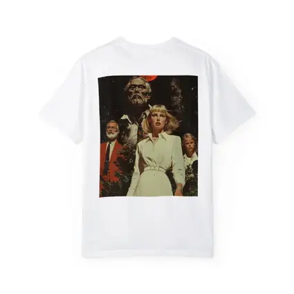 Retro Horror Scene Red Moon Night