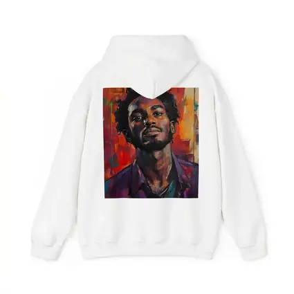 Young Black Man Portrait Abstract Painted Background