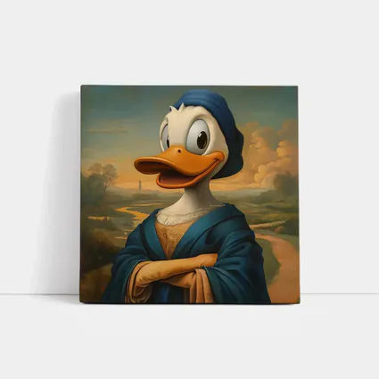 Donald Duck Mona Lisa Renaissance Portrait Painting