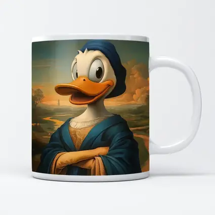 Donald Duck Mona Lisa Renaissance Portrait Painting