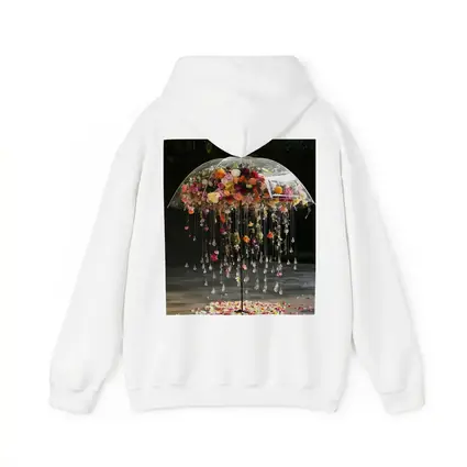 Floral Umbrella Crystal Drops Garden Installation Art