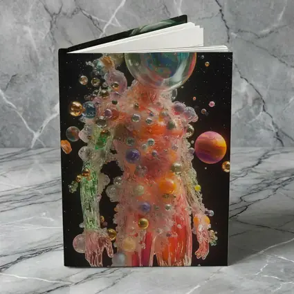 Glass Human Figure Cosmic Planets Space