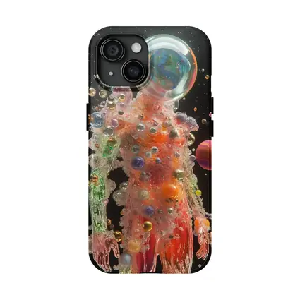 Glass Human Figure Cosmic Planets Space