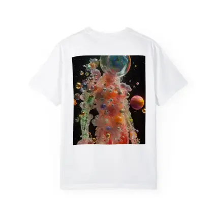 Glass Human Figure Cosmic Planets Space