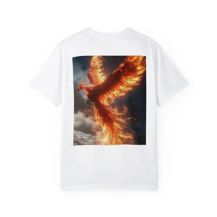 Phoenix Rising From Ocean Flames Dark Sky