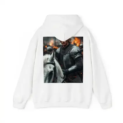 Knight in Armor Riding White Horse Battle