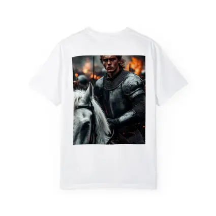 Knight in Armor Riding White Horse Battle