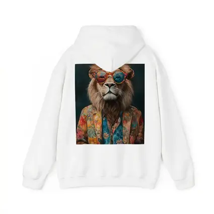 Cool Lion Wearing Sunglasses Floral Jacket