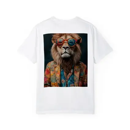 Cool Lion Wearing Sunglasses Floral Jacket