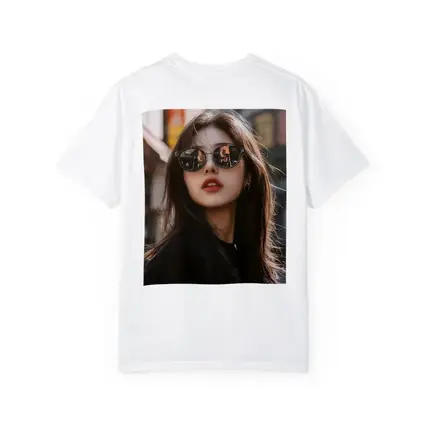 Young Asian Woman Sunglasses Urban Street Background