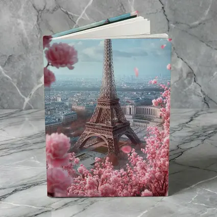 Eiffel Tower Paris Pink Cherry Blossoms Spring