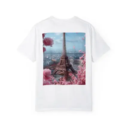 Eiffel Tower Paris Pink Cherry Blossoms Spring