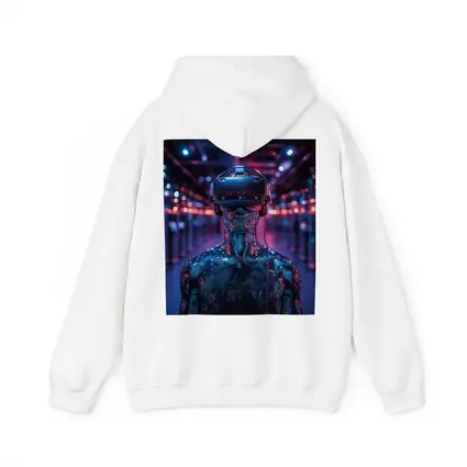 Digital Human VR Headset Neon Corridor