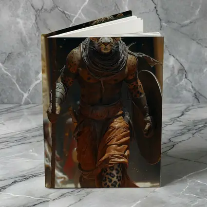 Leopard Warrior Walking Ancient Desert Arena