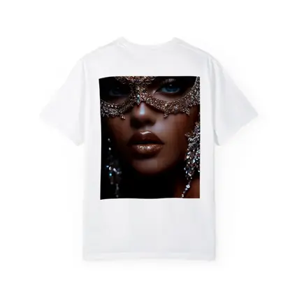 Woman Jeweled Masquerade Mask Blue Eyes