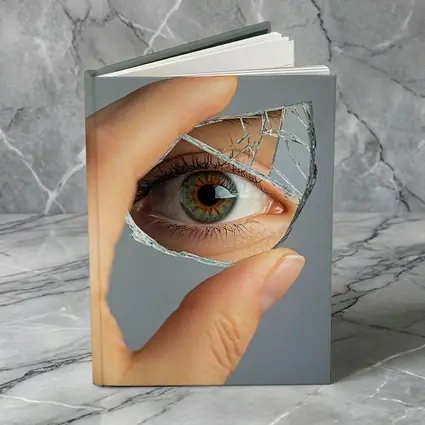 Eye Reflection In Broken Mirror Shard