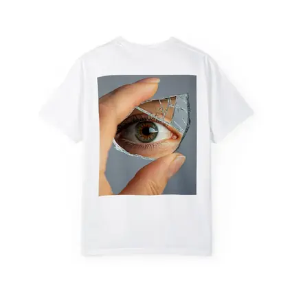 Eye Reflection In Broken Mirror Shard
