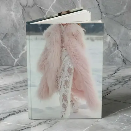 Pink Fur Coat Woman Snow Winter