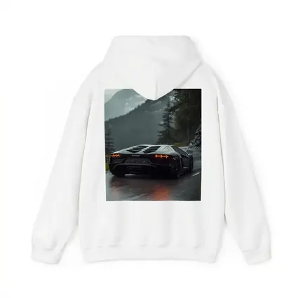 Lamborghini Aventador Black Rainy Mountain Road