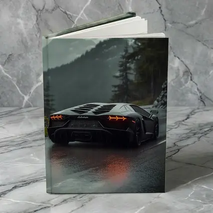 Lamborghini Aventador Black Rainy Mountain Road
