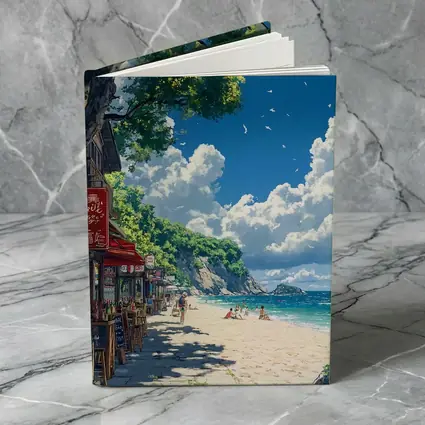 Anime Beach Promenade Blue Sky Summer