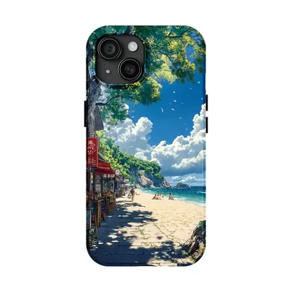 Anime Beach Promenade Blue Sky Summer