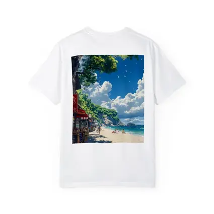 Anime Beach Promenade Blue Sky Summer