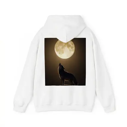 Wolf Howling At Full Moon Night