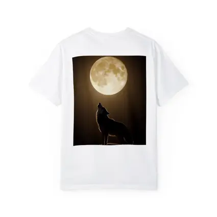 Wolf Howling At Full Moon Night