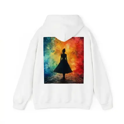 Woman Silhouette Colorful Watercolor Smoke Background