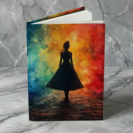 Woman Silhouette Colorful Watercolor Smoke Background