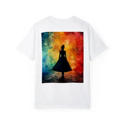Woman Silhouette Colorful Watercolor Smoke Background
