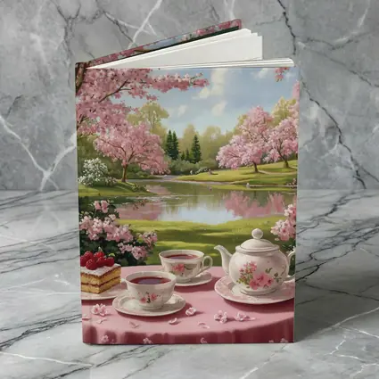 Cherry Blossom Tea Table Spring Park Scene