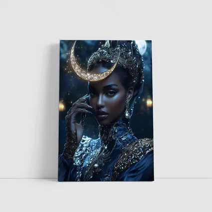 Moon Goddess Queen Dark Fantasy Portrait