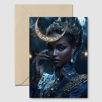 Moon Goddess Queen Dark Fantasy Portrait