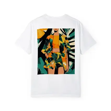 Tropical Floral Fashion Illustration Bold Graphic