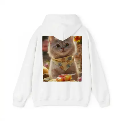 British Shorthair Cat With Summer Fruits
