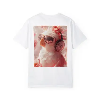 Cool Parrot With Sunglasses Pink Floral Background