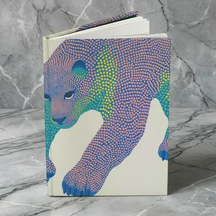 Dotwork Polar Bear Colorful Pointillist Art