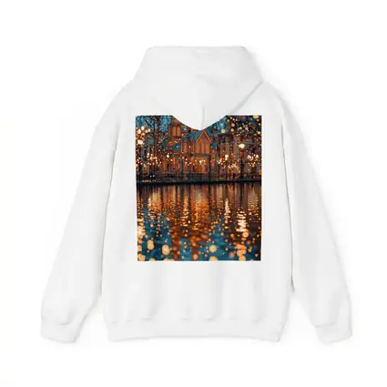 Fairy Tale Castle Glowing Lights Water Reflection