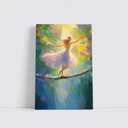 Ballerina Dancing on Branch Fantasy Art