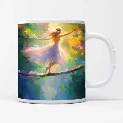 Ballerina Dancing on Branch Fantasy Art