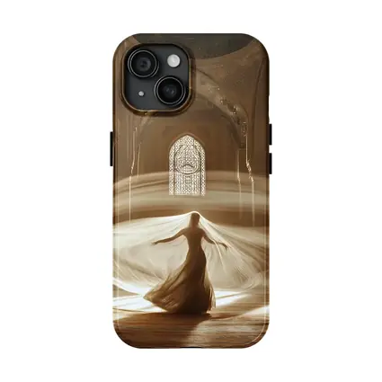 Whirling Woman Dancing Inside Ornate Mosque