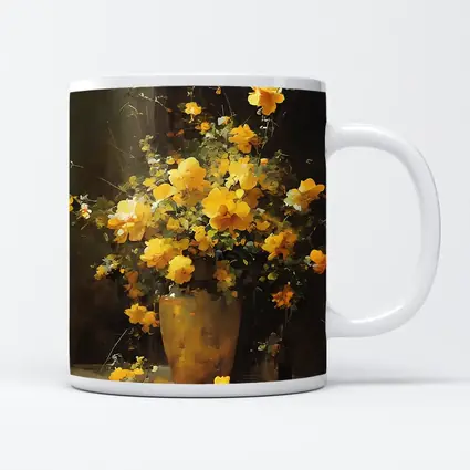 Yellow Roses Bouquet Dark Brown Background