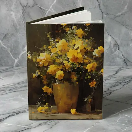 Yellow Roses Bouquet Dark Brown Background